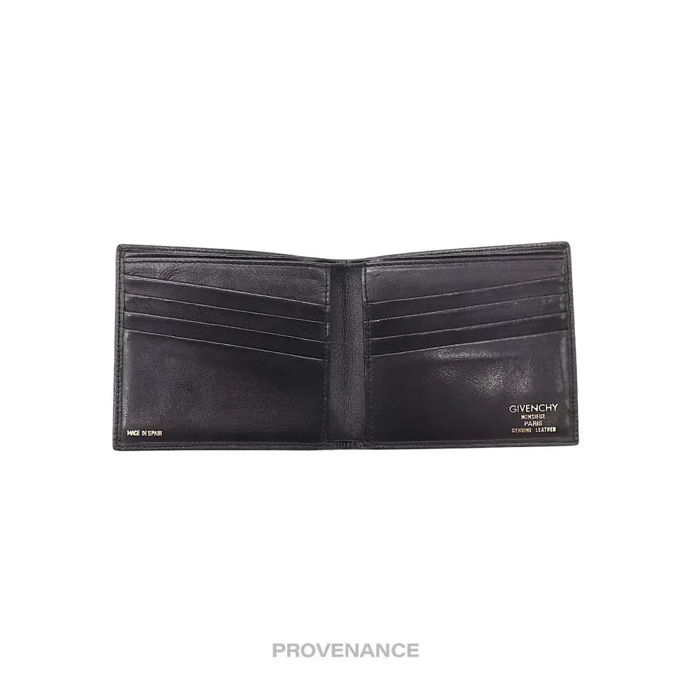 🔴 Givenchy 4G Logo 8CC Bifold Wallet - Monsieur Black Leather